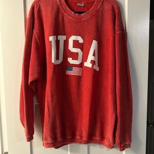 Red USA Women's Sweatshirt
